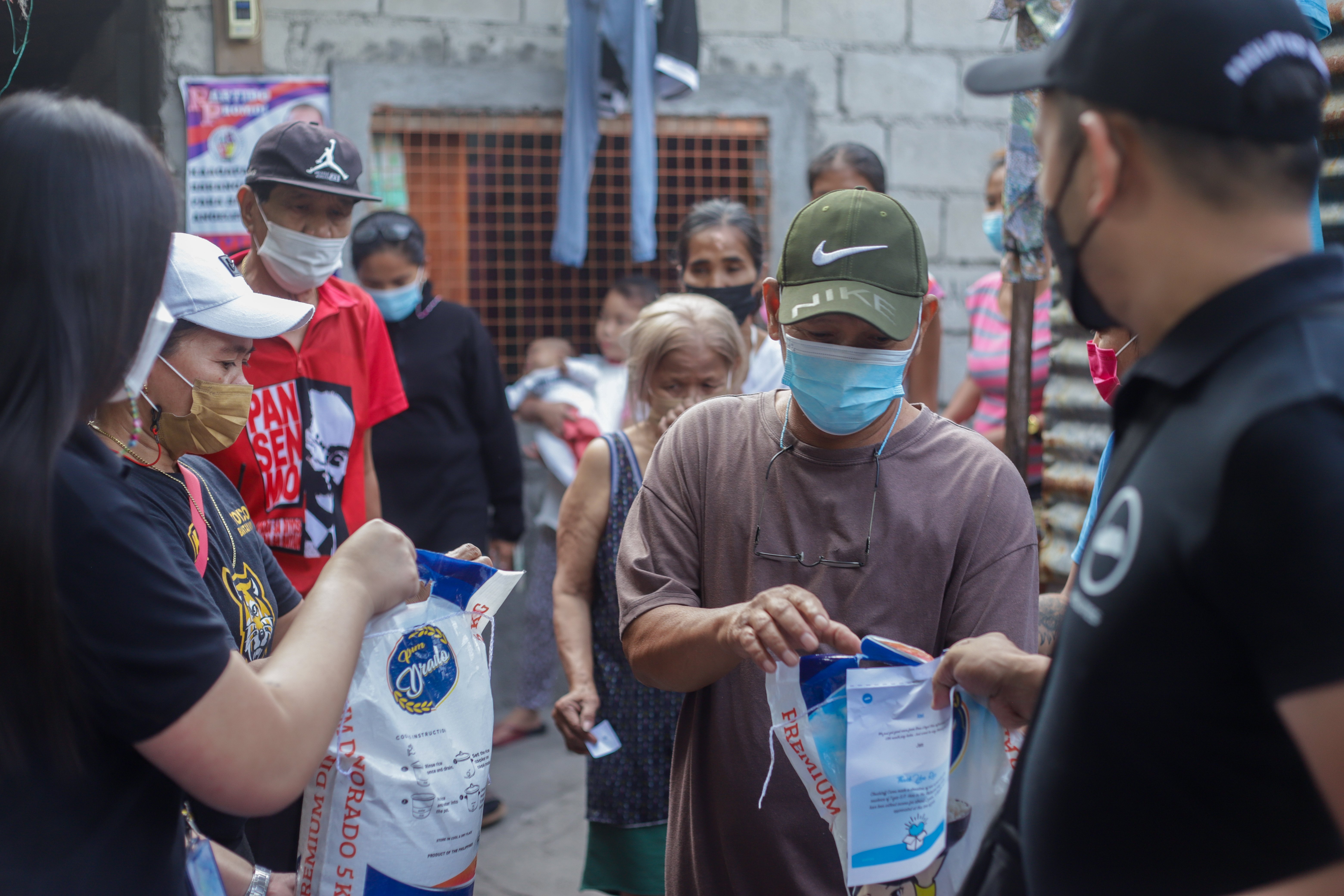 Thank You Rice Donation Under the Bridge